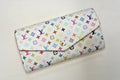 Louis Vuitton x Takashi Murakami White Multicolor Sarah Long Wallet With Box