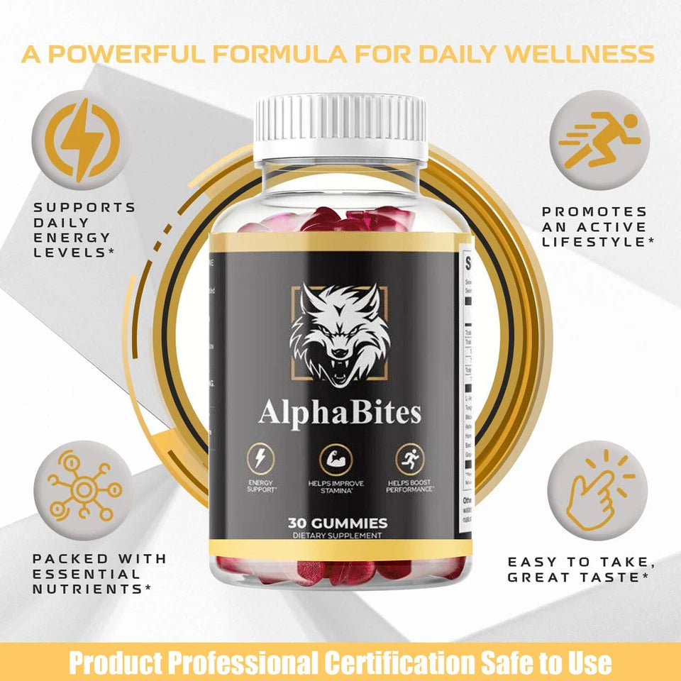 Alpha Bites Gummies For Men ED Gummies Male BIGD 30 Gummies Improved Stamina
