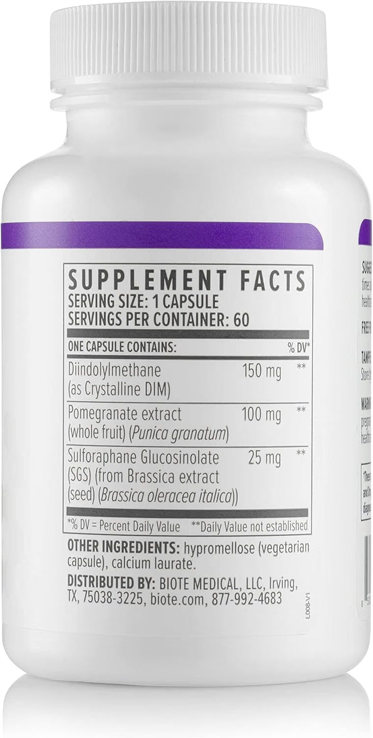 Biote DIM SGS+ Hormone & Detox Support (60 Caps)