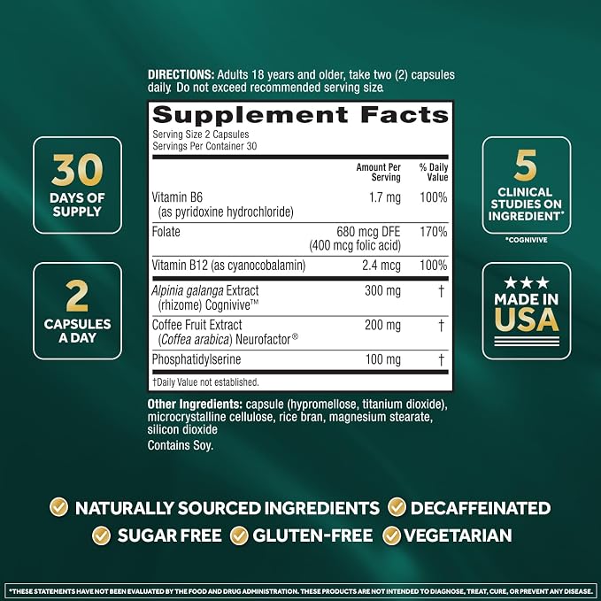 NEURIVA Ultra Decaffeinated Clinically Tested Nootropic Brain Supplement
