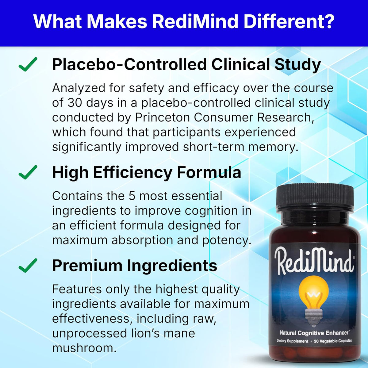 Natural Cognitive Support and Brain Supplement, Vegan, Gluten-Free