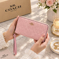 Coach Long Zip Around Wallet In Signature Canvas CW778