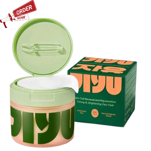 Jiyu Korean Skincare Anti-Aging, Dark Spot & Wrinkle Minimizing Toner Pads 100Pc