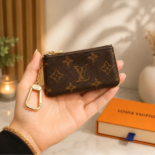 Louis Vuitton Monogram Key Pouch Pochette Clés Coin Purse