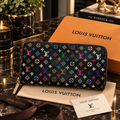 LV Louis Vuitton Black Multicolor Murakami Insolite Wallet