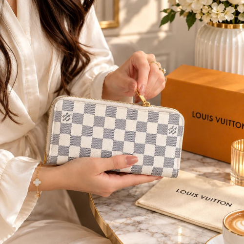 Louis Vuitton Damier Azur Zippy Long Wallet N60019