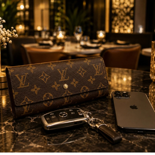 Louis Vuitton Monogram Pochette Portemonnaie Credit Long Wallet