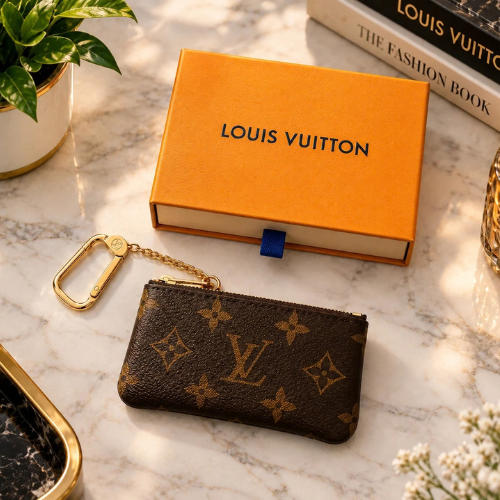 Louis Vuitton Monogram Key Pouch Pochette Clés Coin Purse
