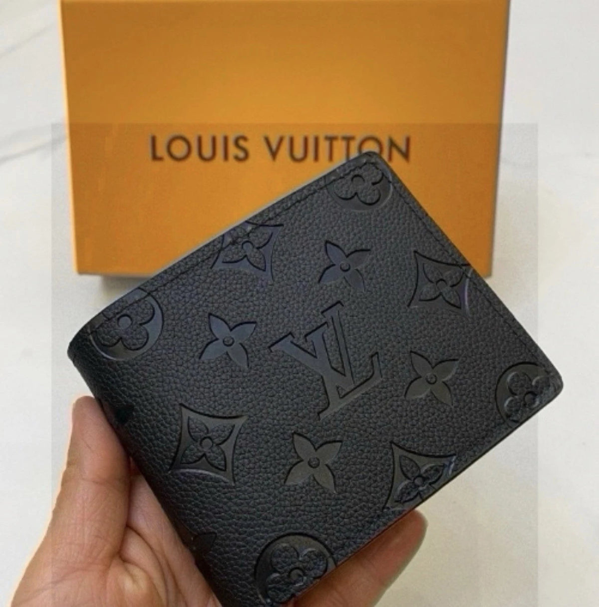 Louis Vuitton Leather Wallet Credit Card come with box