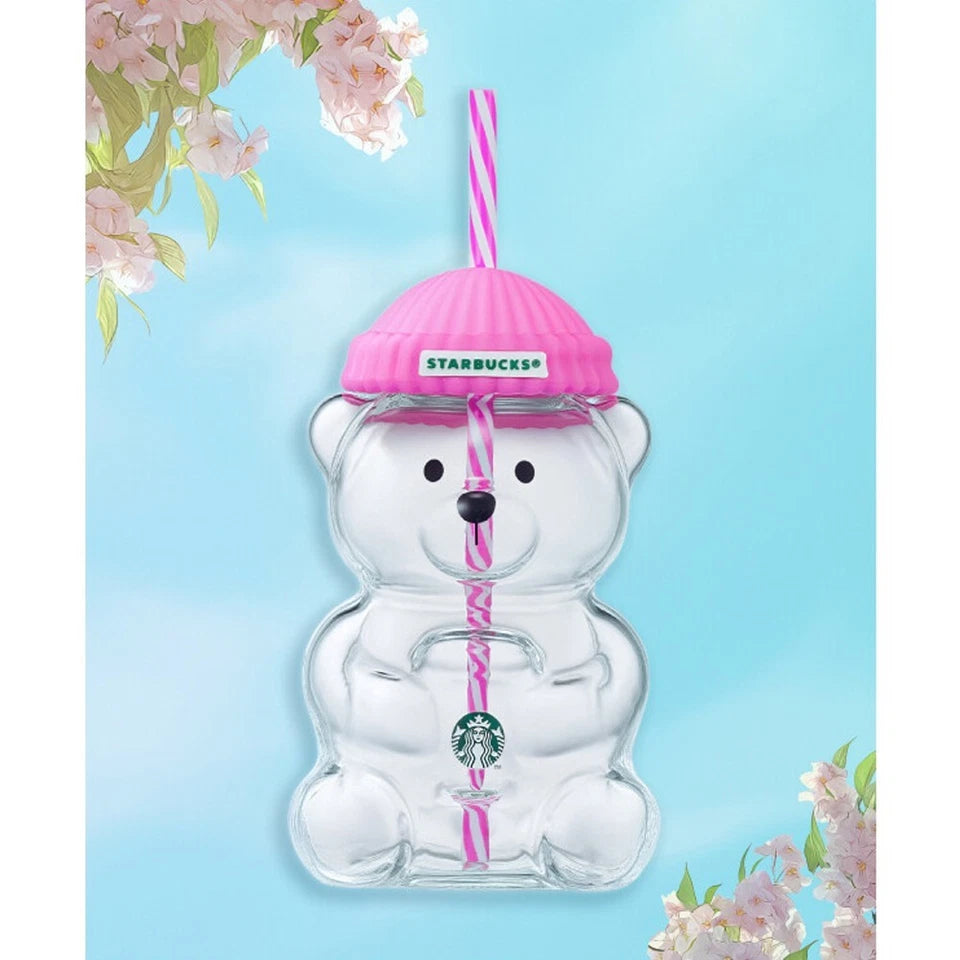 Starbucks Korea Bearista Glass Cold Cup 591ml Baby Pink Barbie Pink
