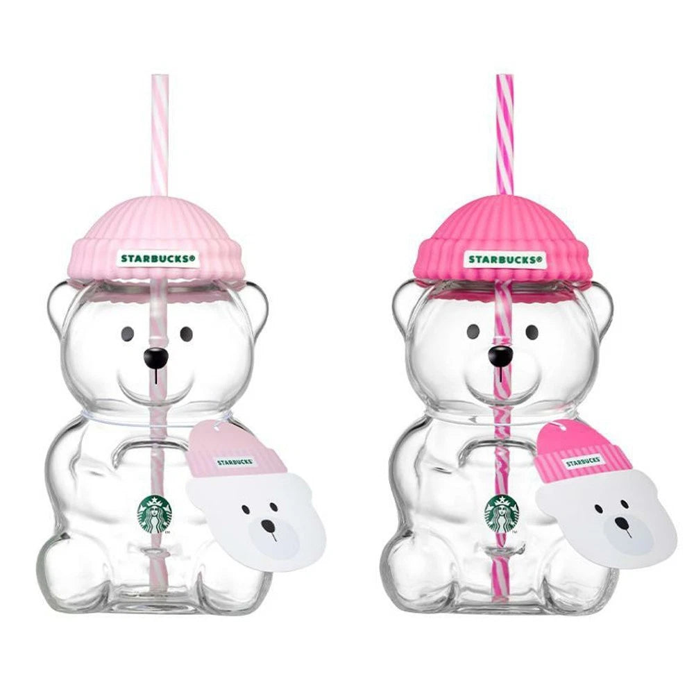 Starbucks Korea Bearista Glass Cold Cup 591ml Baby Pink Barbie Pink