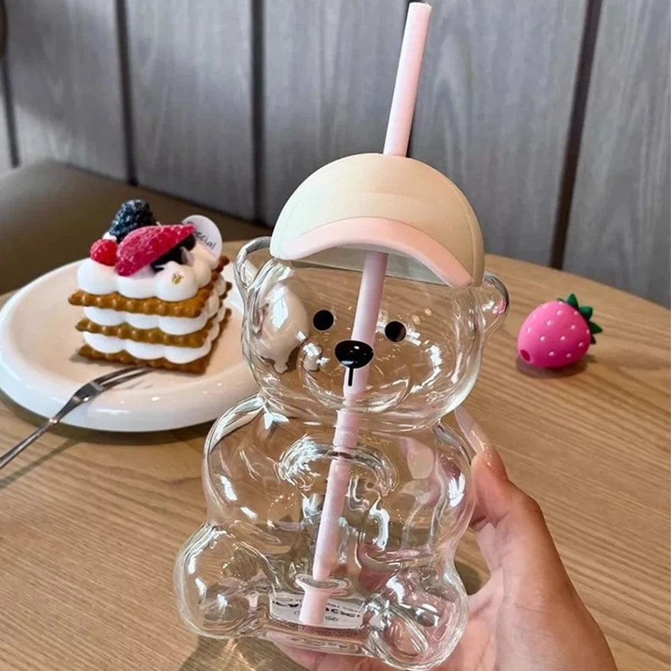 Starbucks Bear Cup Tumblers With Strawberry Topper Baseball Cap 2026