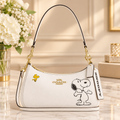 COACH x PEANUTS Teri Shoulder Bag Snoopy Chalk Multi CBJ76