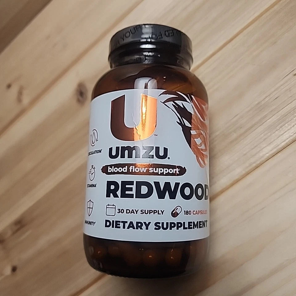 Umzu Redwood Blood Flow Support Garlic, Nitric Oxide Booster Horse Chestnut Exp