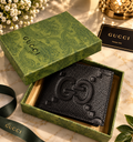 Gucci Men's GG Monogram Leather Foldover Wallet