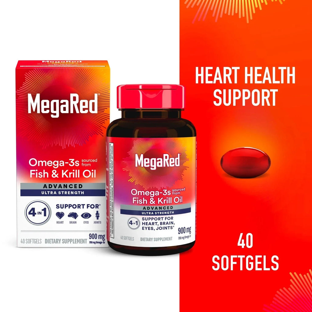 MegaRed Advanced 4-in-1 Omega-3 500mg 80 Softgels
