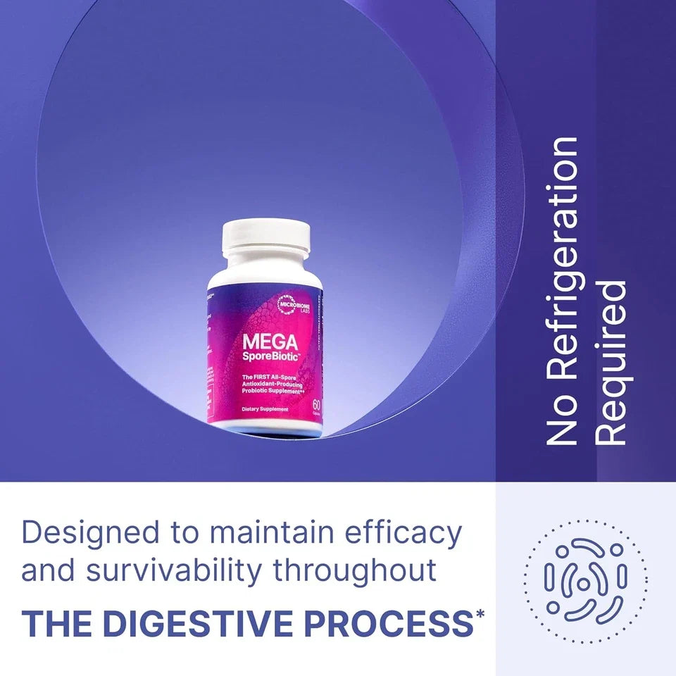 Mega Sporebiotic 180 Softgels Spore Probiotic Supports Gut Health Digestive