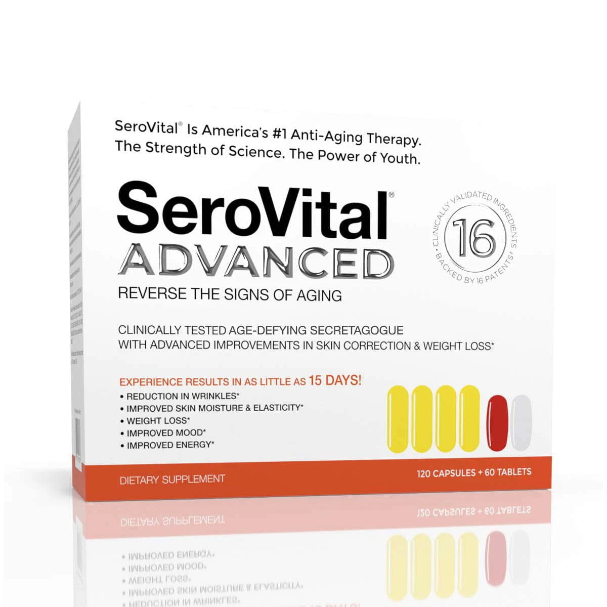 SeroVital Advanced 120 Ct +60 Tablets 30 Day Dietary Supplement