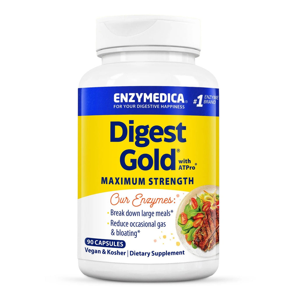 Enzymedica Digest Gold + ATPro, Maximum Strength Enzyme Formula, FastActing, ...