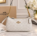 COACH Teri 2Way Shoulder Bag Signature Coated Canvas White CA548 New