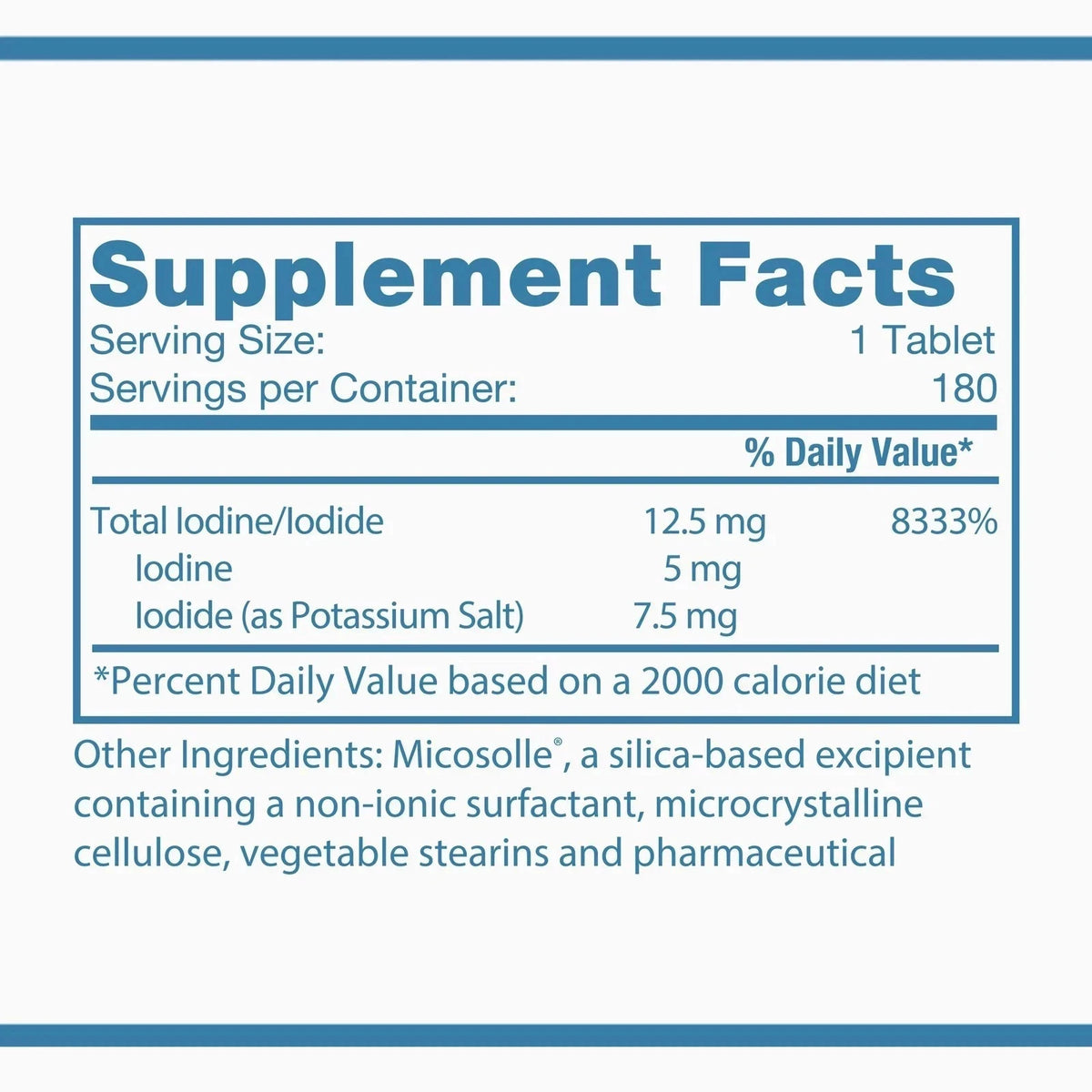 Optimox Iodoral 12.5 mg High Potency Iodine Nutritional 180 Tab