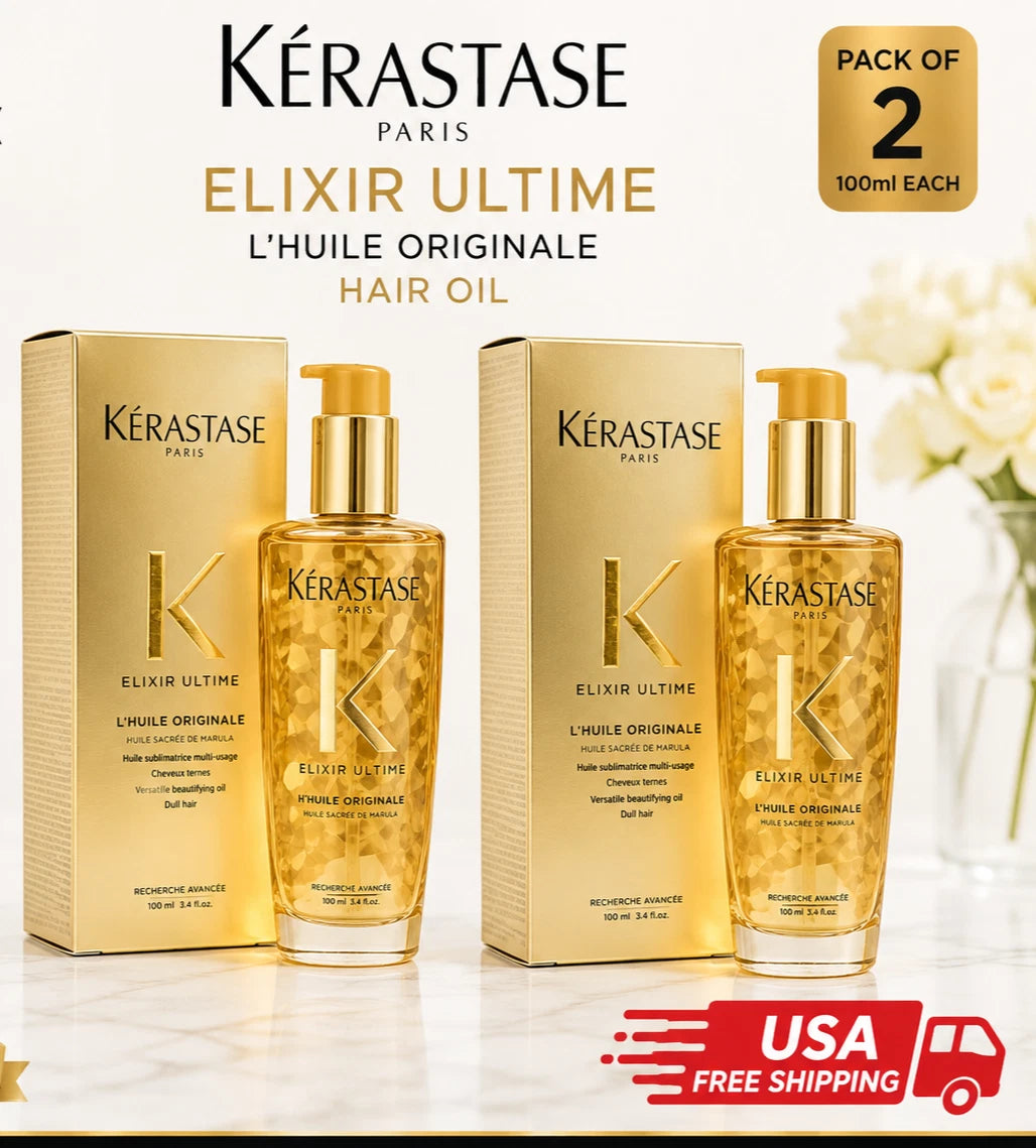 Kérastase Elixir Ultime L'Huile Originale Hair Oil 100ml x2 Pack New
