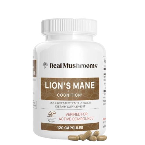 Real Mushrooms Organic Lions Mane Mushroom Capsules - 120 Count