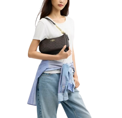 Coach Teri Shoulder Bag in Signature Canvas CV933