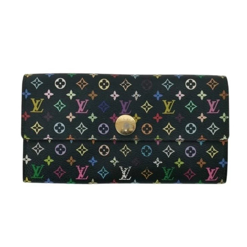 LOUIS VUITTON Portefeuille Sarah Long Wallet M93533 Black Monogram Multicolore