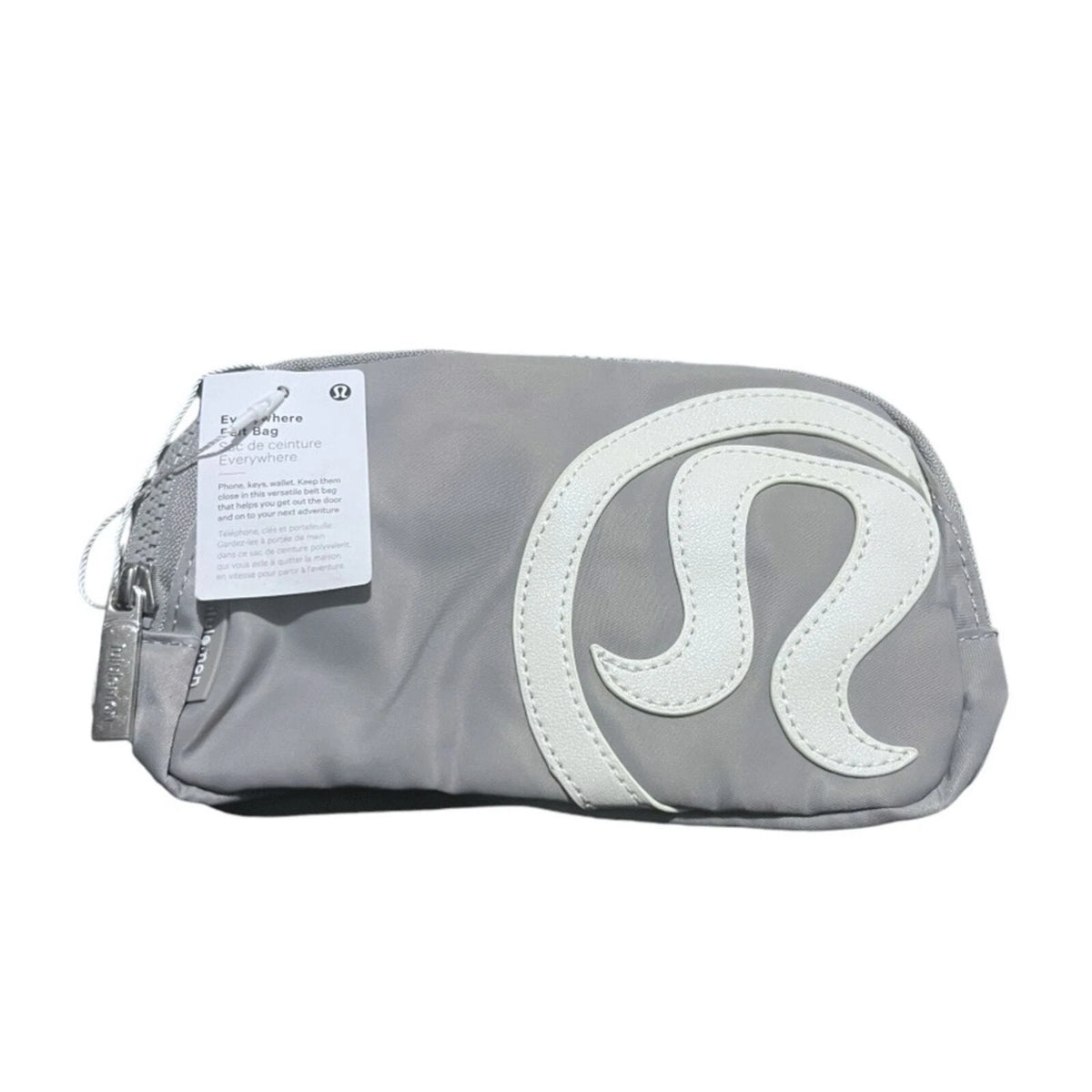 NWT Lululemon Everywhere Belt Bag Gray/White Large Stitched