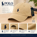 Polo Ralph Lauren Men’s Beige Cotton Baseball Cap Adjustable Classic Polo Hat