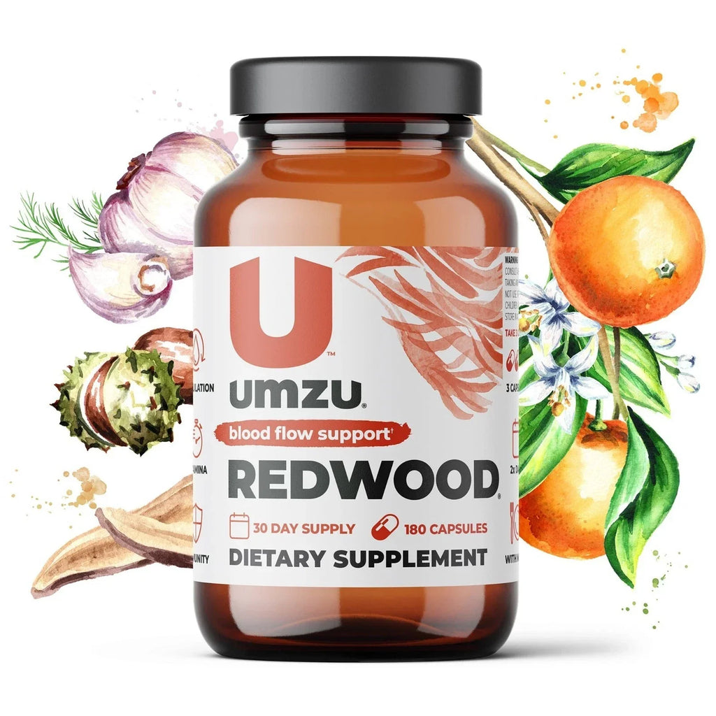Umzu Redwood Blood Flow Support Garlic, Nitric Oxide Booster Horse Chestnut