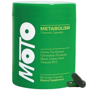 MOTO Metabolism Support Capsules with Green Tea Extract & Vitamin B12 Supplement