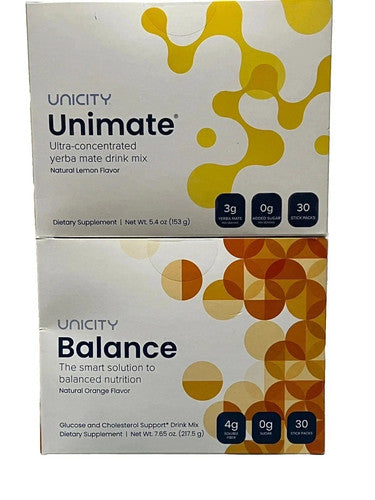 Combo-Unicity Unimate LEMON and Unicity Balance Natural Orange Flavor