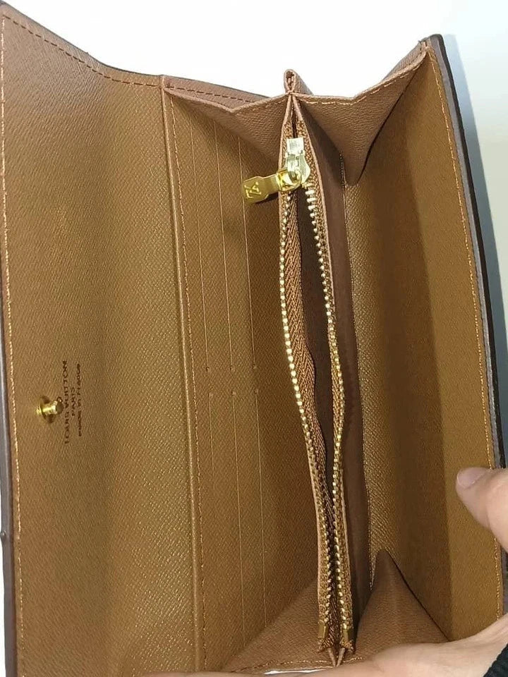 EGA Louis Vuitton Monogram Portefeiulle Sarah Long Bifold Wallet Brown/8CE0676