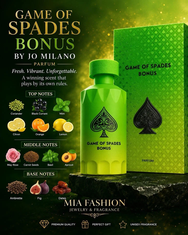 Jo Milano Game of Spades Bonus Parfum Spray Unisex 3.4 fl oz Regular Size