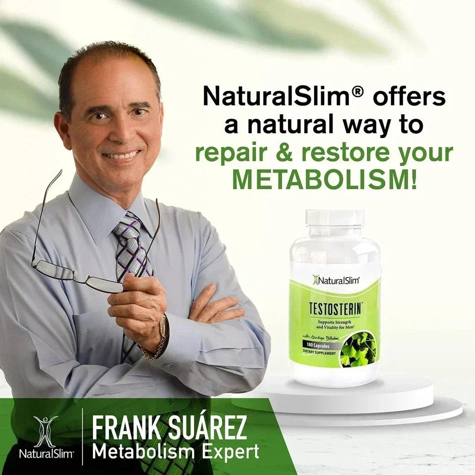 Men's NaturalSlim Testosterin Multivitamins Testosterone Booster 180 Capsules