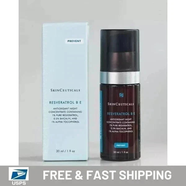 SkinCeuticals Resveratrol BE Night Serum 1oz 30ml NIB Sealed Authentic Fast Ship