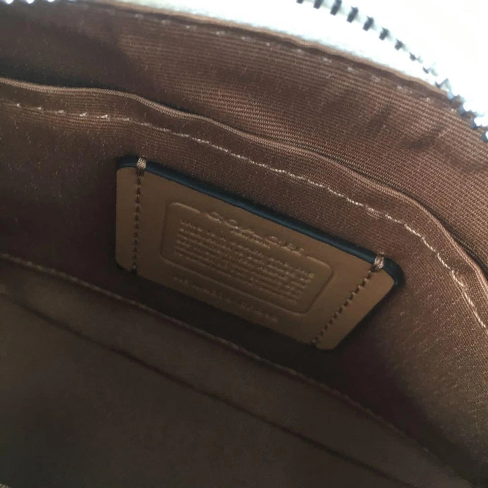 COACH CR292 Teri 2way Shoulder Signature Canvas Blueberry Print Outlet