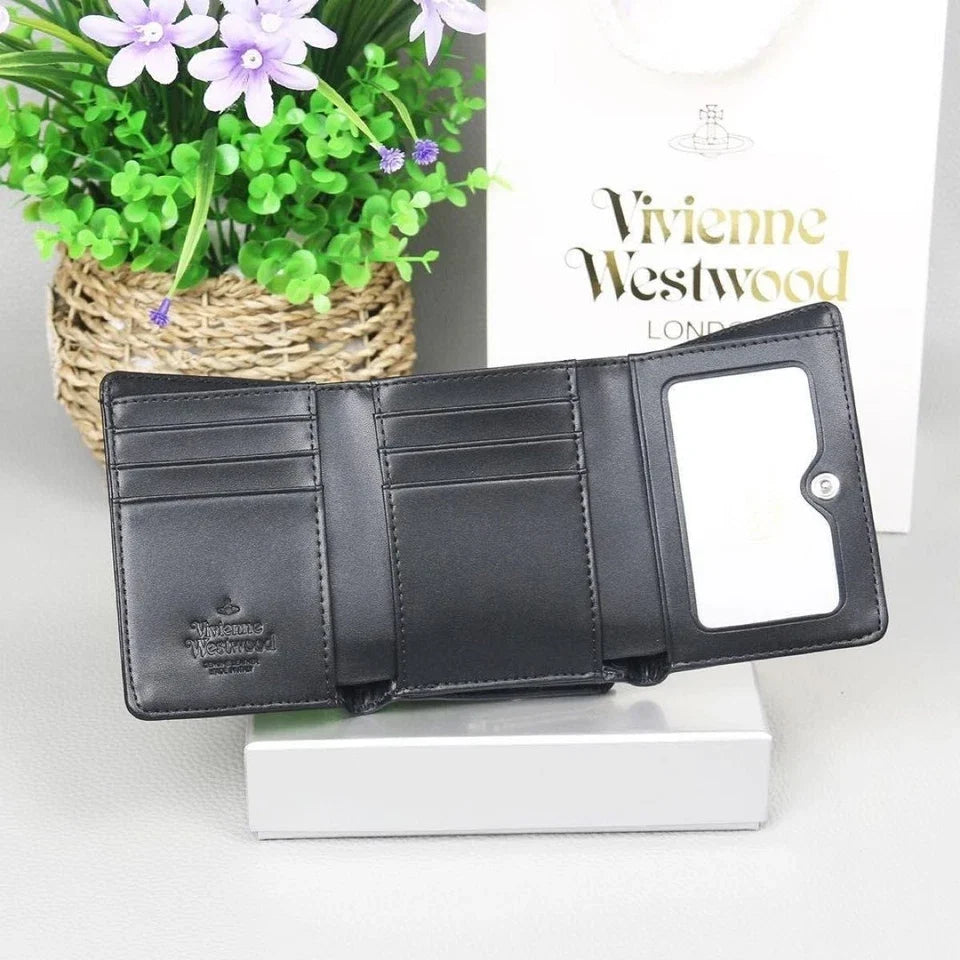 Vivienne Westwood Gamaguchi Trifold Wallet Color Mad Black 11cm × 9cm × 3.5cm　