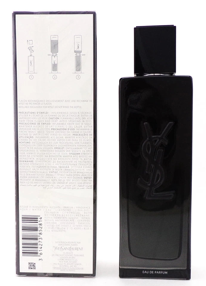 MYSLF by Yves Saint Laurent 3.3 oz. EDP Refillable Spray for Men New Sealed Box