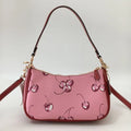 Coach CR290 Teri Shoulder Pink Cherry Print Coated Canvas Leather Outlet