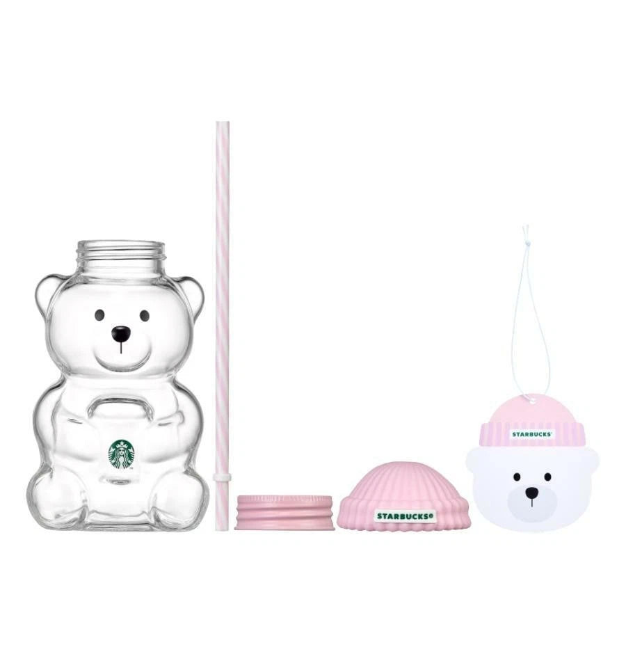 Starbucks Korea 2026 BabyPink Bearista Glass Cold Cup 591ml