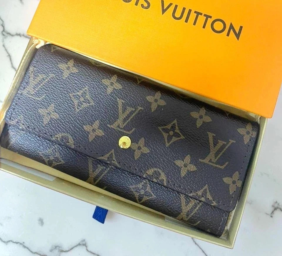 Louis Vuitton Portefeuille Sarah Monogram Long Wallet Brown Wallet